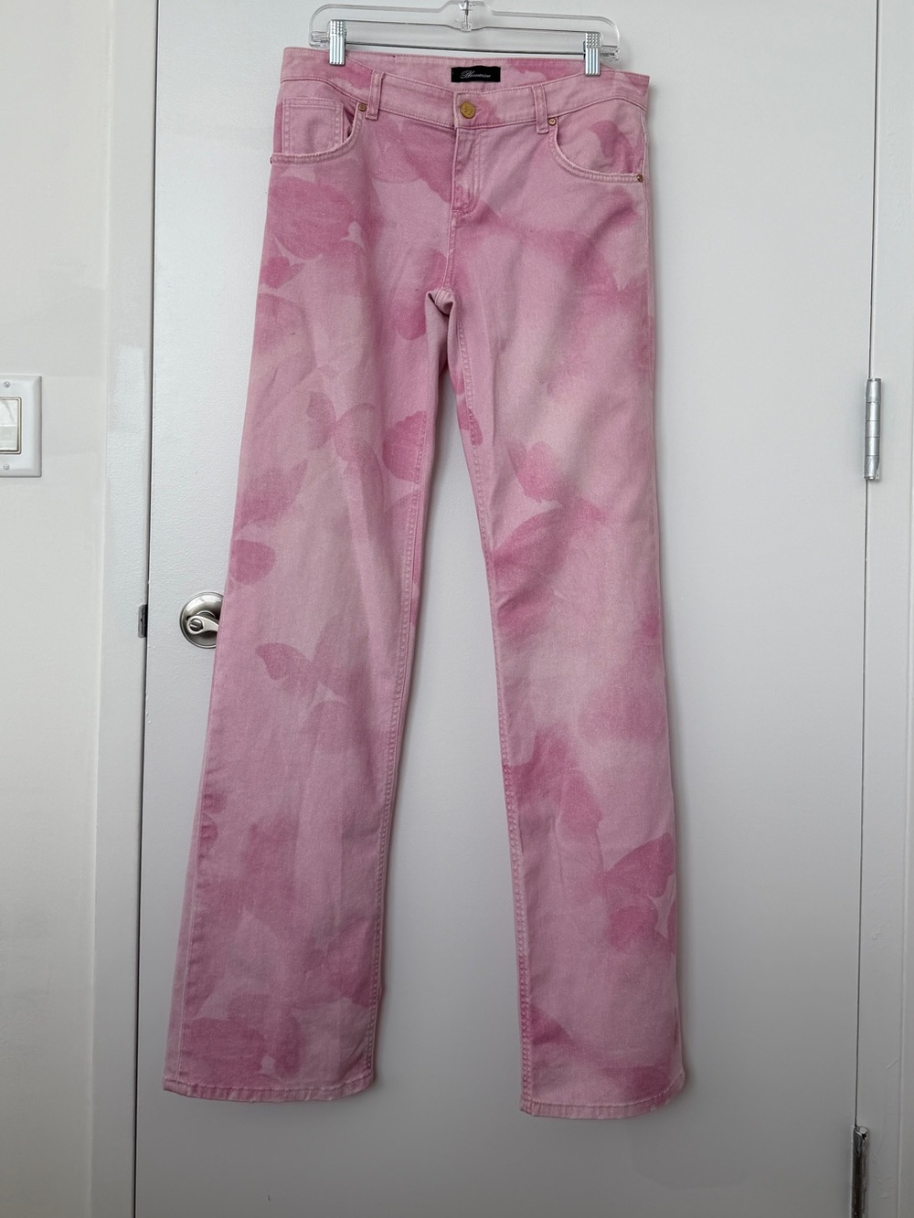 Blumarine Pastel Pink butterfly Jeans